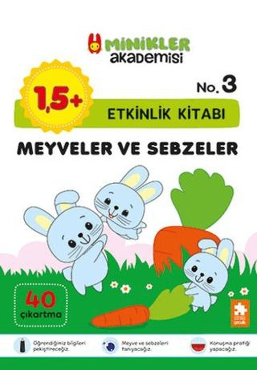 Minikler Akademisi – Meyveler ve Sebzeler | Eksik Parça Yayınları (Ciltsiz)