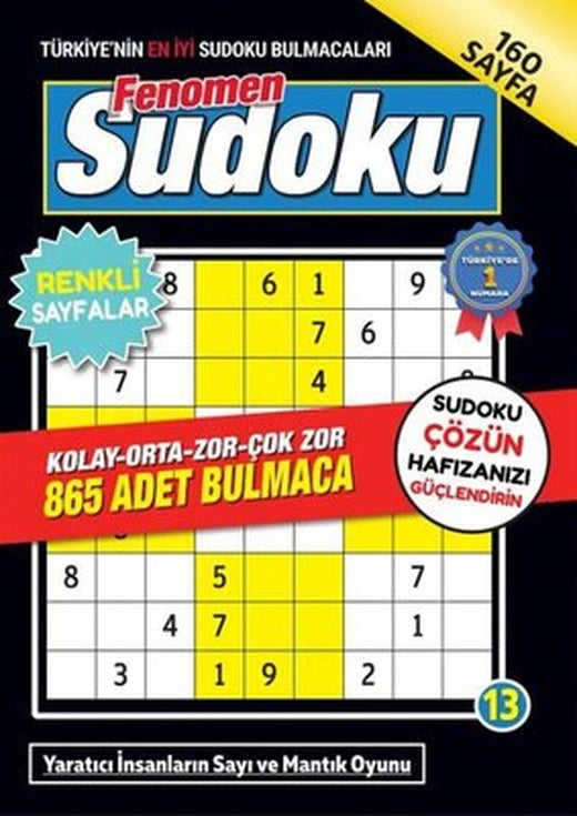 Fenomen Sudoku Bulmaca - 13 | Maxı Yayıncılık (İnce Kapak)