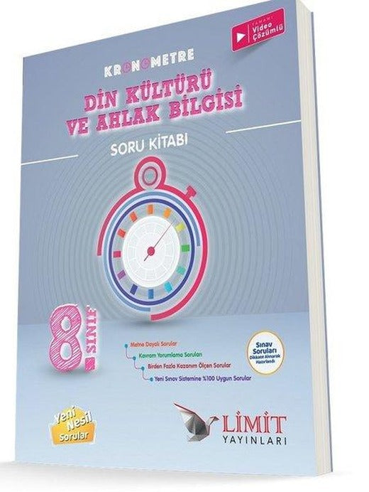 8.Sınıf Kronometre Din Kültürü ve Ahlak Bilgisi Soru Kitabı | Limit Yayınları (İnce Kapak)