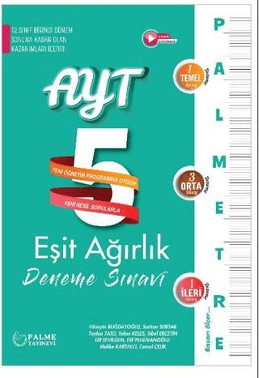 Palmetre AYT Eşit Ağırlık 5 Deneme Sınavı Palme Yayıncılık | Palme Yayınları (Ciltsiz)