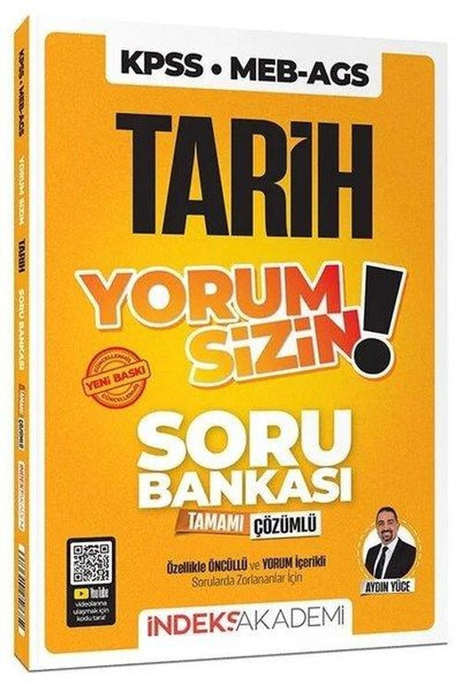 2026 KPSS MEB - AGS TYT AYT Tarih Yorum Sizin Soru Bankası Çözümlü | İndeks Akademi (İnce Kapak)