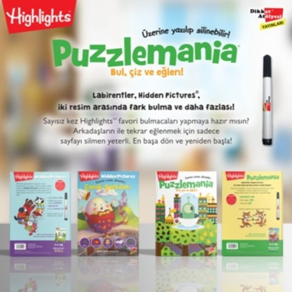 Highlights Puzzlemania (Wowo Bul, Çiz ve Eğlen) 2'li Set