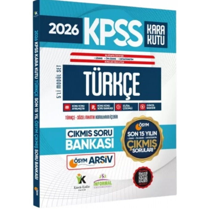 2026 FULLKPSS Lisans - Önlisans - Ortaöğretim Türkçe’nin Kara Kutusu ÖSYM Çıkmış Soru Bankası Son 15 Yıl
