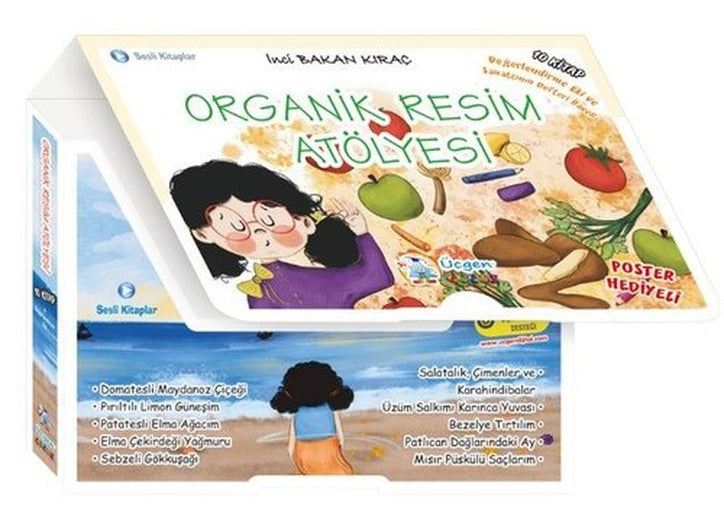 Organik Resim Atölyesi Seti - 10 Kitap Takım | Üçgen Çocuk (İnce Kapak)