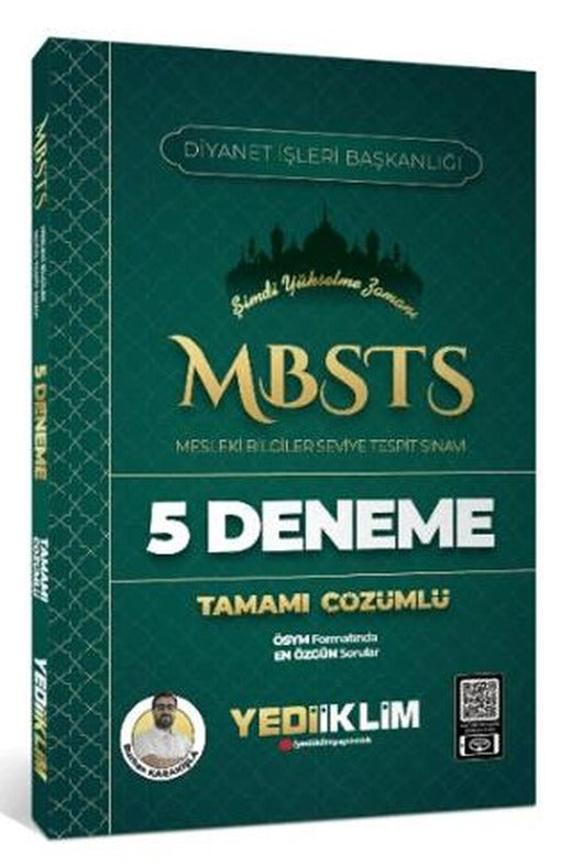2025 MBSTS Mesleki Bilgiler Seviye Tespit Sınavı Tamamı Çözümlü 5 Deneme | Yediiklim Yayınları (Ciltsiz)