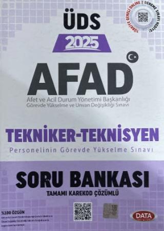 AFAD Tekniker 2025 ÜDS Soru Bankası - Karekod Çözümlü | Data Yayınları (Ciltsiz) - Resim 1