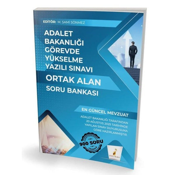 GYS Adalet Bakanlığı Görevde Yükselme Yazılı Sınavı Ortak Alan Soru Bankası | Pelikan Yayınları (İnce Kapak)