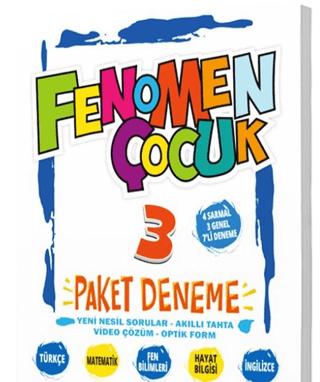 3. Sınıf Tüm Dersler Paket Deneme (7 Deneme) Fenomen Çocuk | Fenomen Çocuk (Ciltsiz) - Resim 1