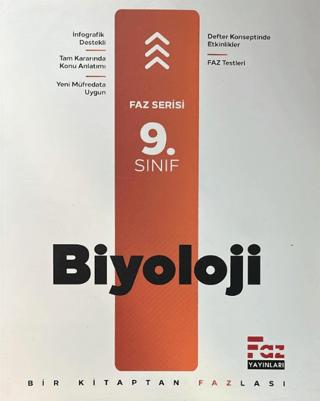 9. Sınıf Biyoloji Defter | Faz Yayınları (Ciltsiz) - Resim 1