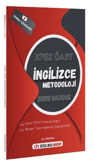 ÖABT İngilizce Öğretmenliği Metodoloji Video Çözümlü Soru Bankası | Dijital Hoca (Ciltsiz) - Resim 1