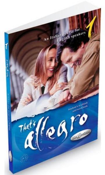 That's Allegro 1 (Ders Kitabı ve Çalışma Kitabı +CD) İtalyanca Temel Seviye | Nüans (İnce Kapak) - Resim 1