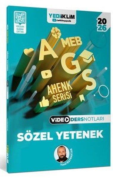 2026 MEB AGS Ahenk Serisi Sözel Yetenek Video Ders Notları | Yediiklim Yayınları (İnce Kapak) - Resim 1