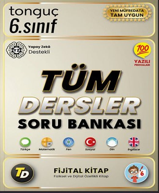 6. Sınıf Tüm Dersler Soru Bankası | Tonguç Akademi (İnce Kapak)