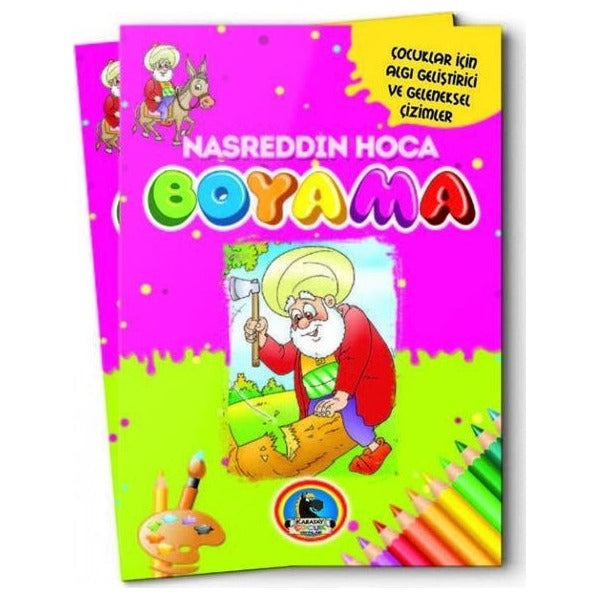 Nasreddin Hoca Boyama - Örnekli Renkli