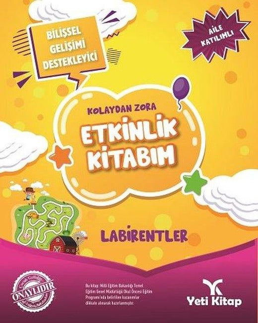 Labirentler-Kolaydan Zora Etkinlik Kitabım | Yeti Kitap (İnce Kapak)