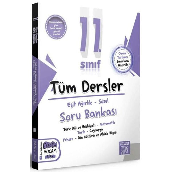 2024 11. Sınıf Eşit Ağırlık - Sözel Tüm Dersler Soru Bankası | Benim Hocam Yayınları (İnce Kapak)
