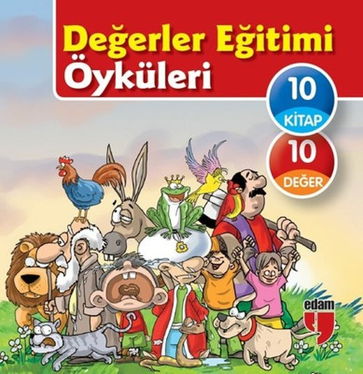 Değerler Eğitimi Öyküleri Seti-10 Kitap Takım-Büyük Boy | Edam (İnce Kapak)