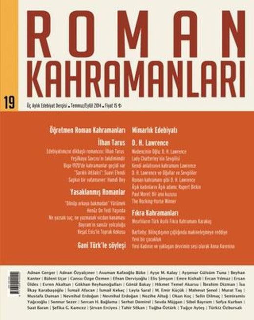 Roman Kahramanları Sayı: 19 | Roman Kahramanları Dergisi (Ciltsiz)