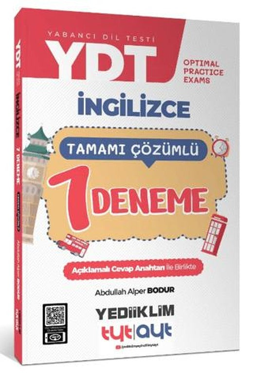 YDT Optimal Practice Exams Tamamı Çözümlü 7 Deneme | Yediiklim Yayınları (Ciltsiz)