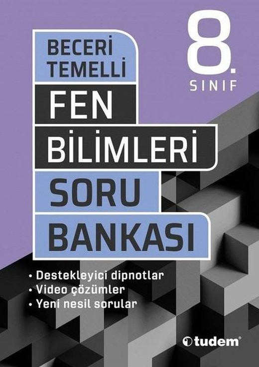 8.Sınıf Fen Bilimleri Beceri Temelli Soru Bankası | Tudem Yayınları - Ders Kitapları (İnce Kapak)