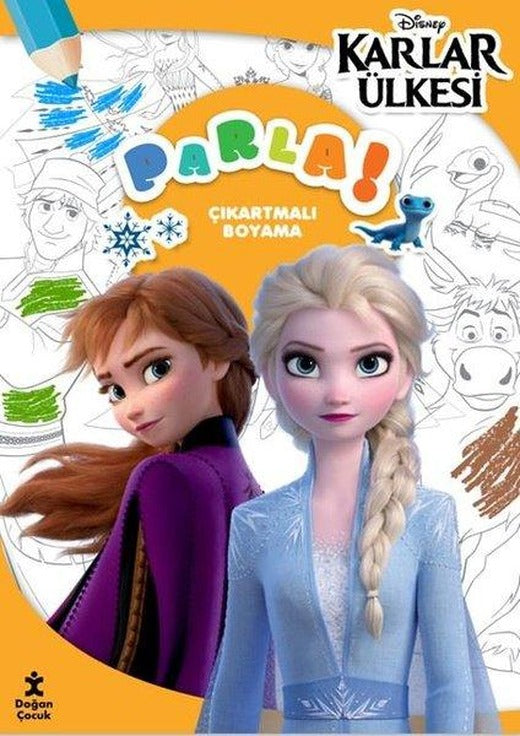 Disney Karlar Ülkesi - Parla! Çıkartmalı Boyama | Doğan Çocuk (İnce Kapak)