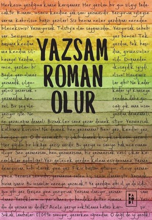 Yazsam Roman Olur | Parodi Yayınları - Deneme Dizisi (İnce Kapak)