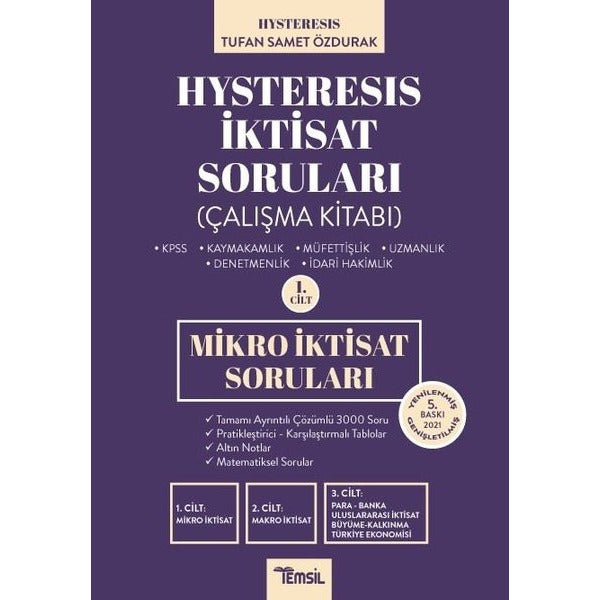Hysteresis İktisat Soruları Cilt 1 - Mikro İktisat | Temsil Kitap (Ciltsiz)