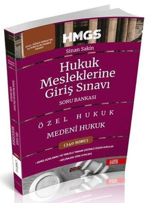 HMGS Medeni Hukuk Soru Bankası | Savaş Yayınevi (Ciltsiz)