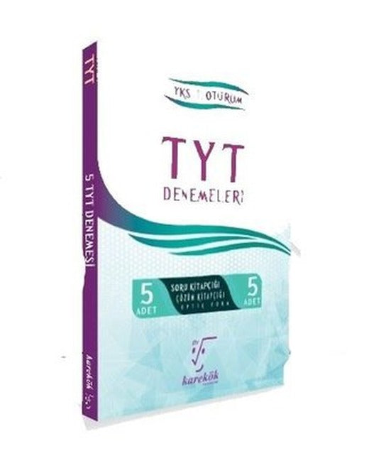 TYT 5 Li Deneme Seti 1.Oturum Yeni | Karekök Eğitim Yayın (İnce Kapak)