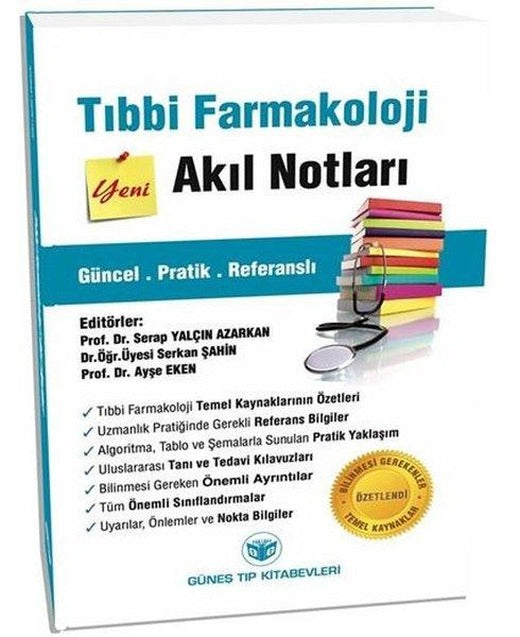 Tıbbi Farmakoloji Akıl Notları - Güncel Pratik Referanslı | Güneş Tıp Kitabevleri (İnce Kapak)