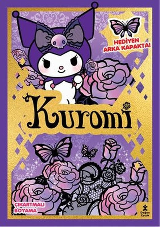 Kuromi - Parti Zamanı Çıkartmalı Boyama Kitabı | Doğan Çocuk (İnce Kapak)