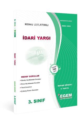 İdari Yargı Bahar Dönemi Konu Anlatımlı Soru Bankası 6. Yarıyıl - 3352