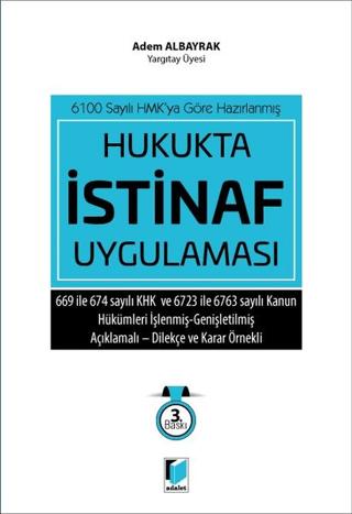 Hukukta İstinaf Uygulaması | Adalet Yayınevi (Ciltsiz) - Resim 1