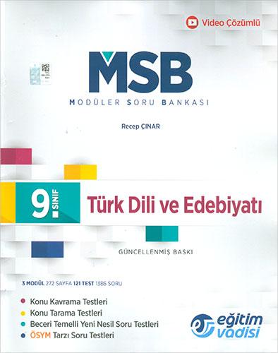 Eğitim Vadisi 9.Sınıf Türk Dili ve Edebiyatı MSB Modüler Soru Bankası 2024 öncesi müfredat