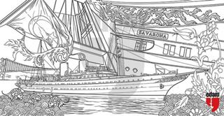 İstanbul Savarona Tuval Boyama | EDAM (Ciltsiz) - Resim 1