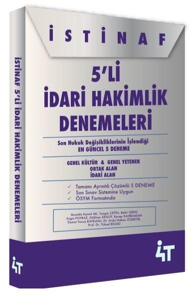 İstinaf-5'li İdari Hakimlik Denemeleri | 4T Yayınları (İnce Kapak) - Resim 1