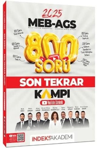 2025 MEB - AGS Tüm Dersler Son Tekrar Kampı 800 Soru Bankası Youtube Video Çözümlü | İndeks Akademi Yayıncılık (Ciltsiz) - Resim 1