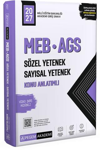 2027 MEB AGS Konu Anlatımlı Sözel Yetenek Sayısal Yetenek | Pegem Akademi Yayıncılık (Ciltsiz) - Resim 1