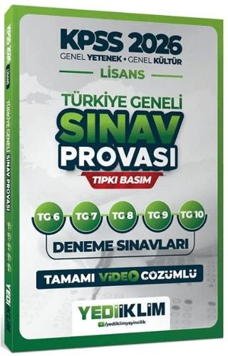 2026 KPSS Genel Yetenek Genel Kültür Lisans Türkiye Geneli Sınav Provası 5 Deneme Çözümlü (6-7-8-9-10) | Yediiklim Yayınları (Ciltsiz) - Resim 1