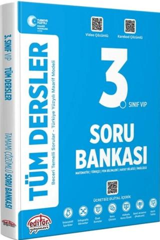 3. Sınıf Tüm Dersler Maarif Model Soru Bankası | Editör Yayınevi (Ciltsiz) - Resim 1