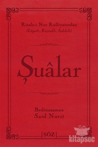 Şualar - Bediüzzaman Said Nursi kitap kapağı