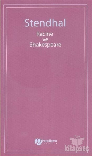 Racine ve Shakespeare - Stendhal kitap kapağı