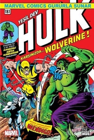 Yeşil Dev Hulk 181 - Karşınızda Wolverine ! Marmara Çizgi - Len Wein kitap kapağı