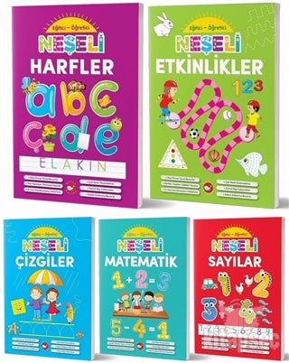 Okul Öncesi Eğitici Öğretici Neşeli Etkinlikler Seti (5 Kitap Takım) - Kolektif kitap kapağı