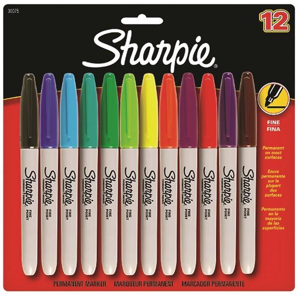 Sharpie Fine Permanent 12'li Karışık Renkli Markör Seti