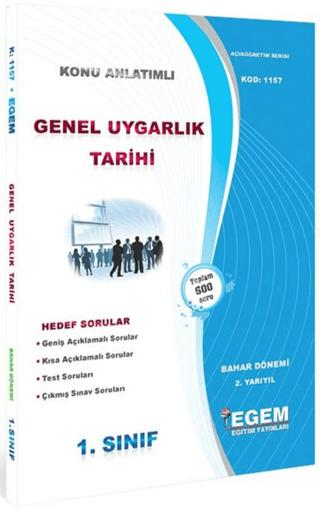 1. Sınıf 2. Yarıyıl Konu Anlatımlı Genel Uygarlık Tarihi - Kod 1157