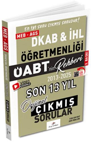 2026 MEB AGS DKAB İHL ÖABT nin Rehberi Konularına Göre Tasnif Edilmiş Son 13 Yıl Çıkmış Sınav Soruları | Dizgi Kitap (Ciltsiz) - Resim 1