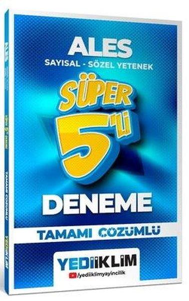 2026 ALES Sayısal - Sözel Yetenek Tamamı Çözümlü Süper 5'li Deneme | Yediiklim Yayınları (İnce Kapak) - Resim 1