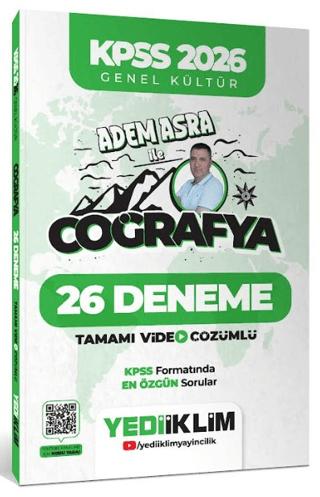 KPSS 2026 Genel Kültür Adem Asra ile Coğrafya Tamamı Video Çözümlü 26 Deneme