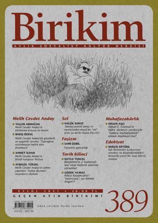 Birikim Aylık Sosyalist Kültür Dergisi Sayı: 389 Eylül 2021 | Birikim Yayınları (Ciltsiz) - Resim 1